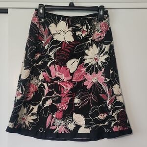 Speechless Black and Pink A-Line Skirt